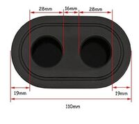 FILTRO DE AIRE NEGRO PODADORA CARTUCHO DOBLE MOTOR B&S  ORIGINAL